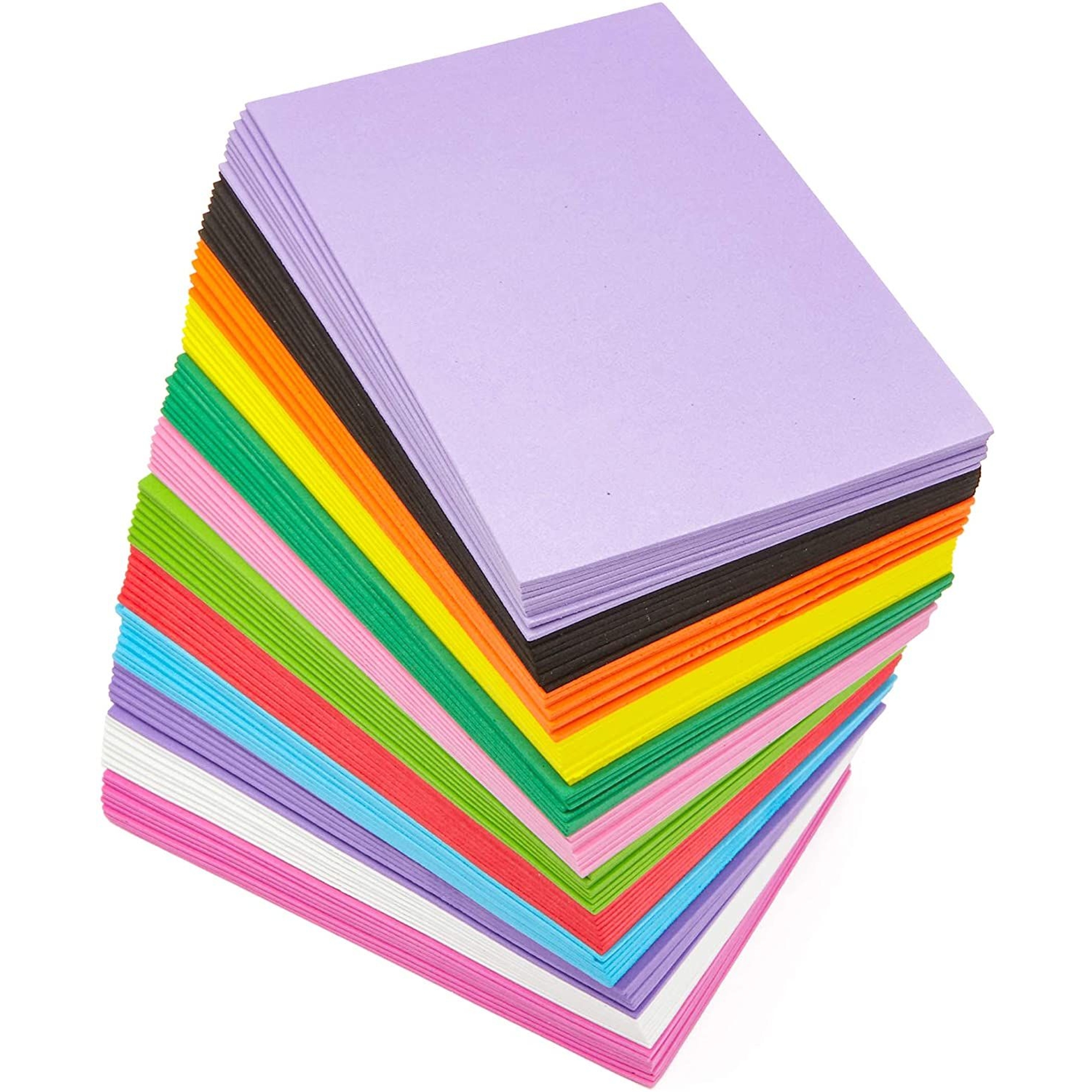 96 Pack Multicolored 2mm EVA Foam Sheets for Cosplay, Costumes, Arts and  Crafts Projects (4 x 6 In)